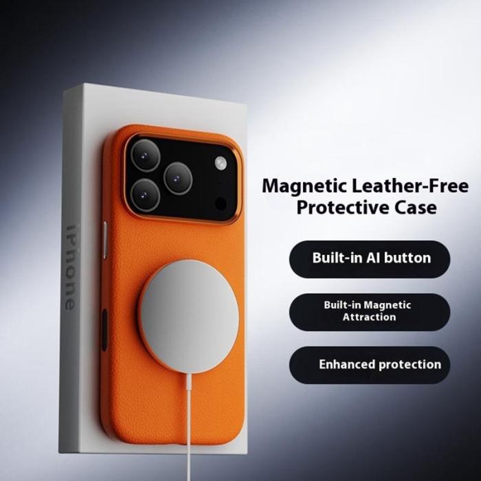 X-Level - X-LEVEL iPhone 17 Pro Max Skal MagSafe PU Läder Orange
