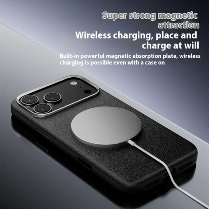 X-Level - X-LEVEL iPhone 17 Pro Max Skal MagSafe PU Läder Svart