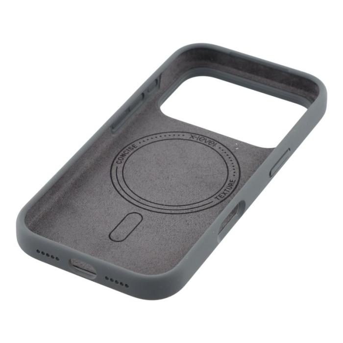 X-Level - X-LEVEL iPhone 17 Pro Skal MagSafe Flytande Silikon Svart