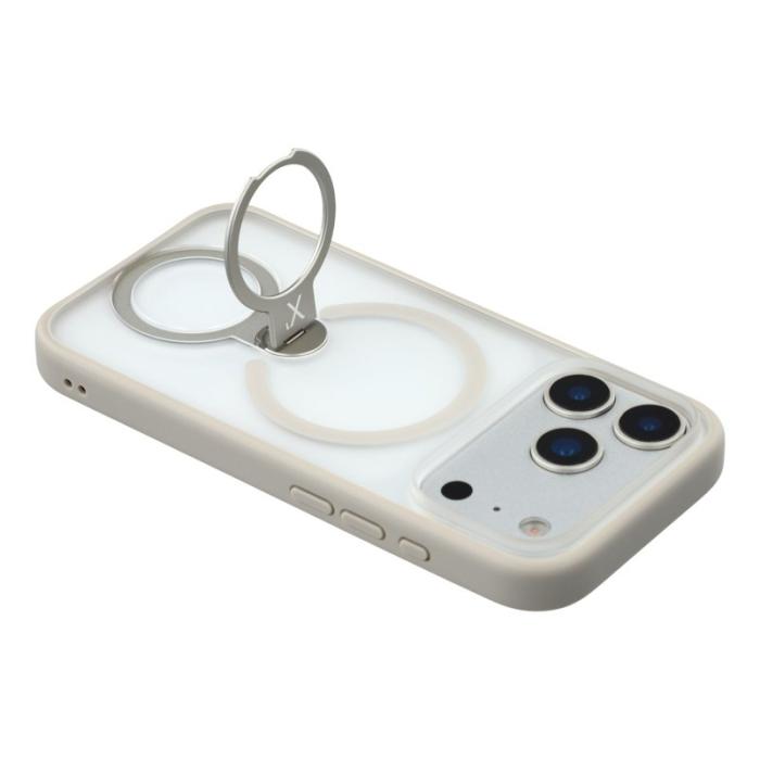 X-Level - X-LEVEL iPhone 17 Pro Skal med Rotera Kickstand - Grå