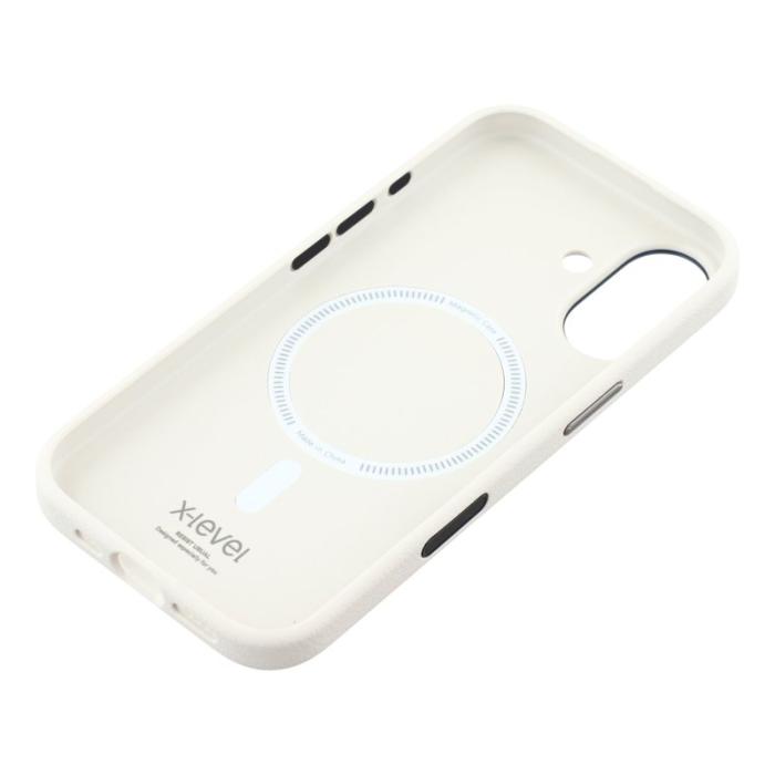 X-Level - X-LEVEL iPhone 17 Skal MagSafe PU Läder Hård PC Vit