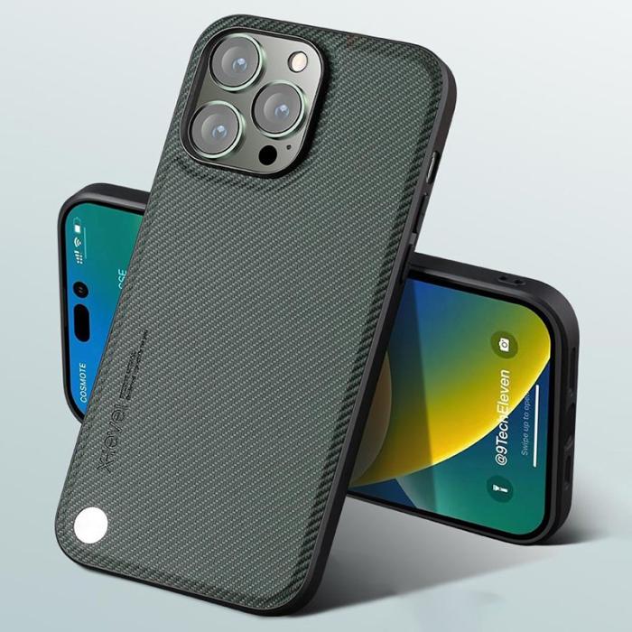 X-Level - X-LEVEL Kevlar II Fodral iPhone 15 Pro Max Kolfiber Svart