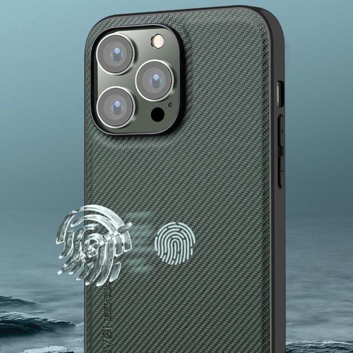 X-Level - X-LEVEL Kevlar II Fodral iPhone 15 Pro Max Kolfiber Svart