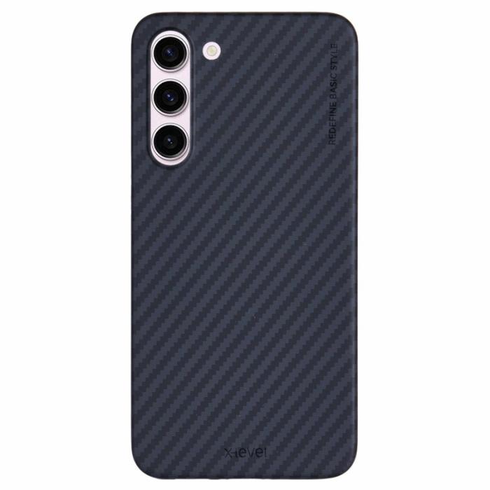 X-Level - X-LEVEL Samsung Galaxy S23+ Skal Hårdplast Kolfiber Svart