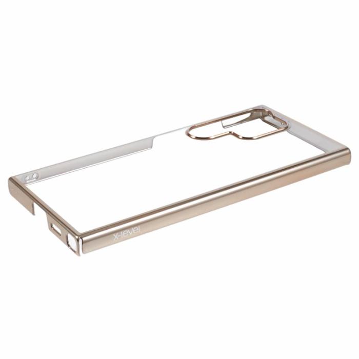 X-Level - X-LEVEL Samsung Galaxy S23 Ultra Skal Anti-Scratch Transparent Guld