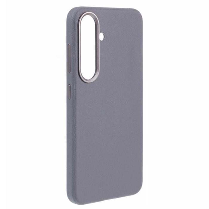 X-Level - X-LEVEL Samsung Galaxy S24 Fodral PU Läder + Hård PC Skal Grå