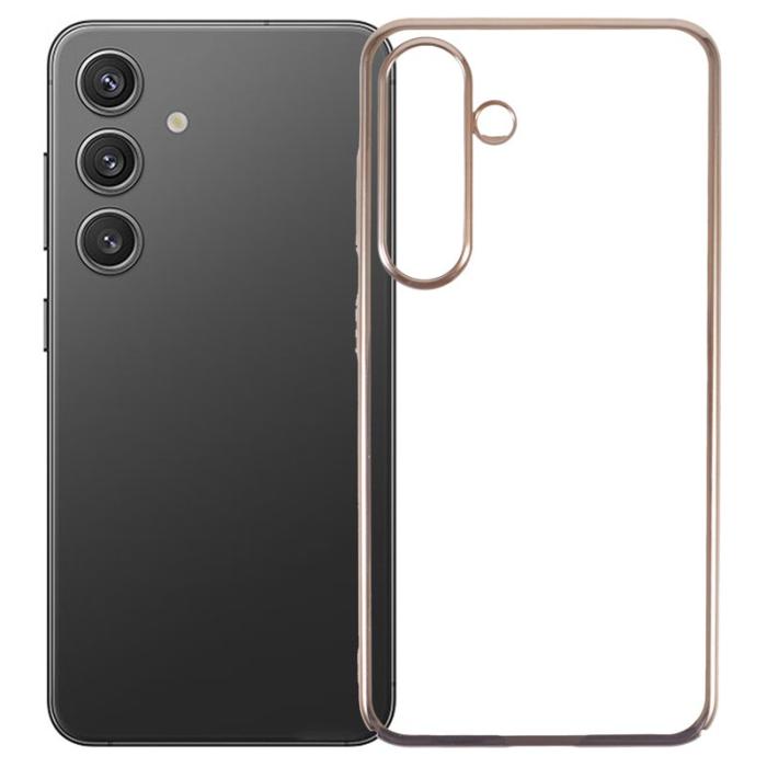 X-Level - X-LEVEL Samsung Galaxy S24+ Skal Hård PC Klar Bakre Guld