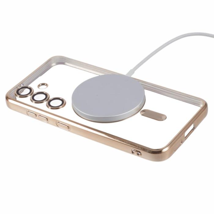 X-Level - X-LEVEL Samsung Galaxy S24+ Skal Magnetisk Guld Full Lens Skydd