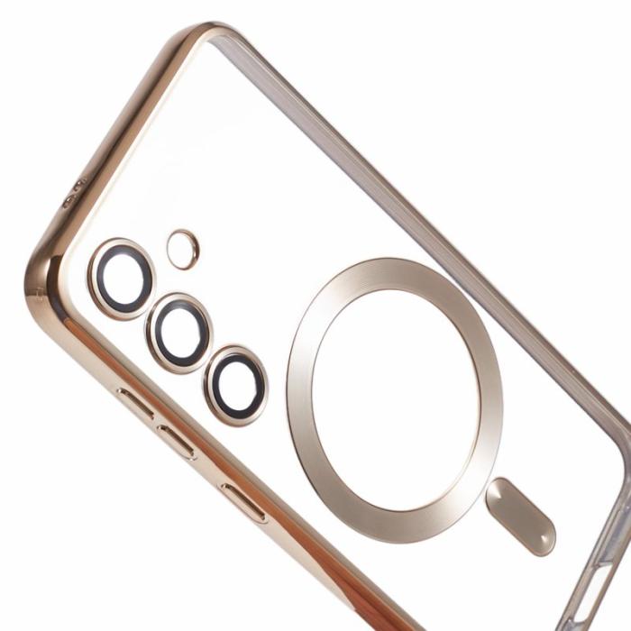X-Level - X-LEVEL Samsung Galaxy S24 Skal Magnetiskt Klart Fodral Guld