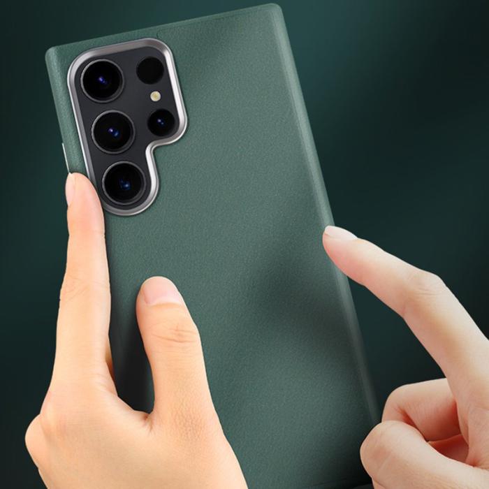 X-Level - X-LEVEL Samsung Galaxy S24 Ultra Skal PU Läder Grå