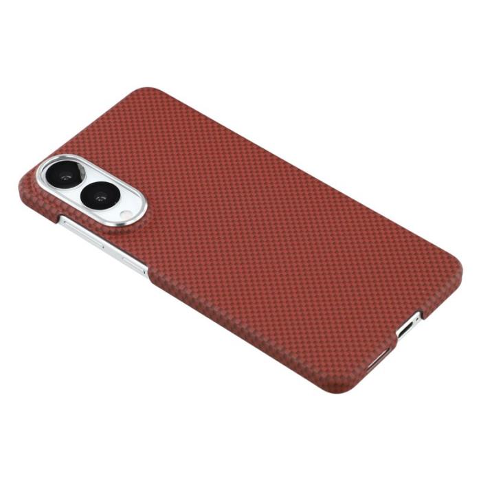 X-Level - X-LEVEL Samsung Galaxy S25 Edge Skal MagSafe Kolfiber Röd