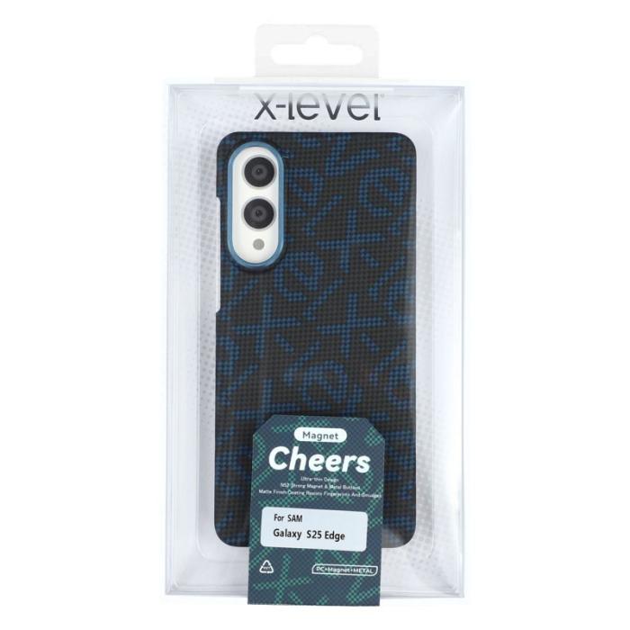 X-Level - X-LEVEL Samsung Galaxy S25 Edge Skal MagSafe PC Metall Blå