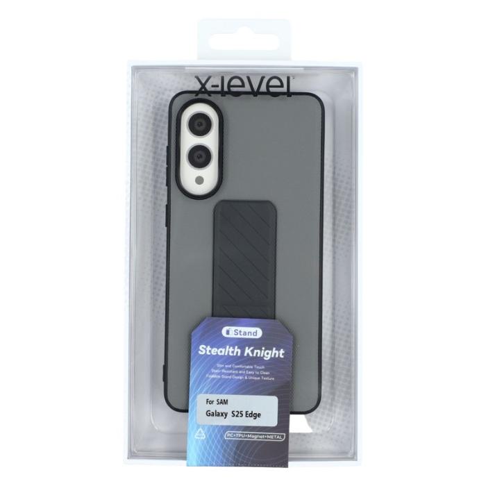 X-Level - X-LEVEL Samsung Galaxy S25 Edge Skal med Kickstand - Grå