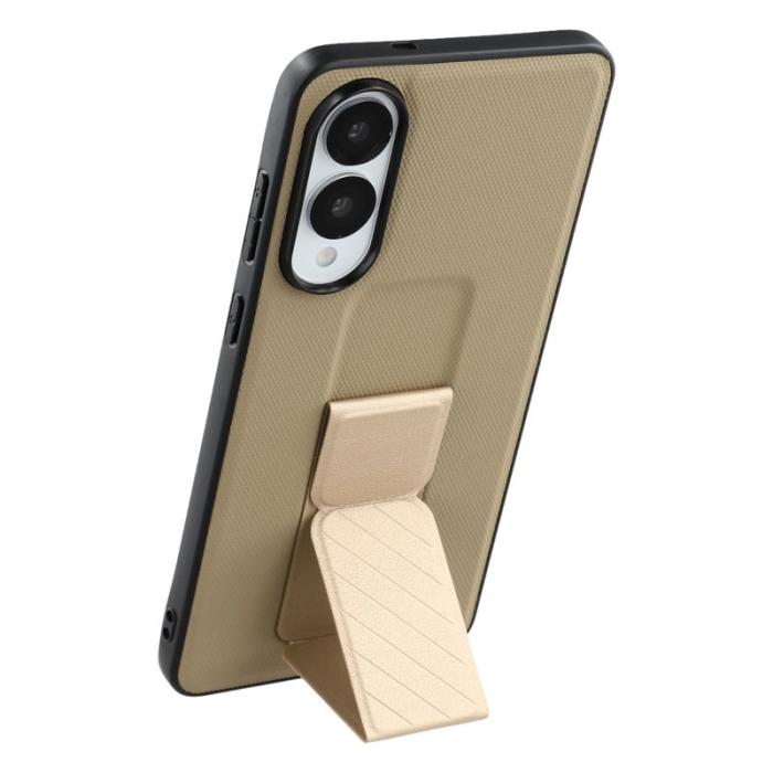 X-Level - X-LEVEL Samsung Galaxy S25 Edge Skal med Kickstand - Guld