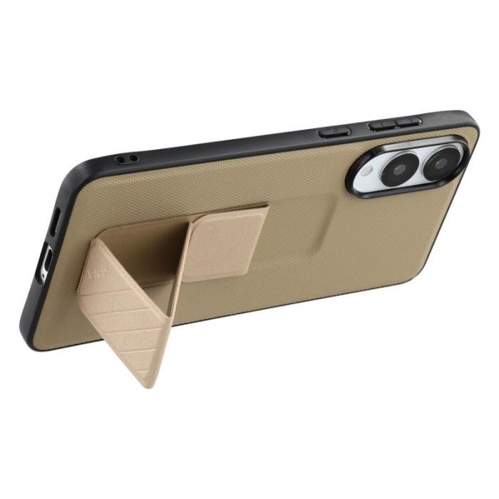 X-Level - X-LEVEL Samsung Galaxy S25 Edge Skal med Kickstand - Guld