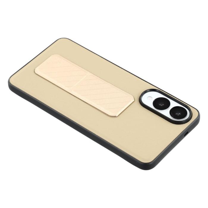 X-Level - X-LEVEL Samsung Galaxy S25 Edge Skal med Kickstand - Guld