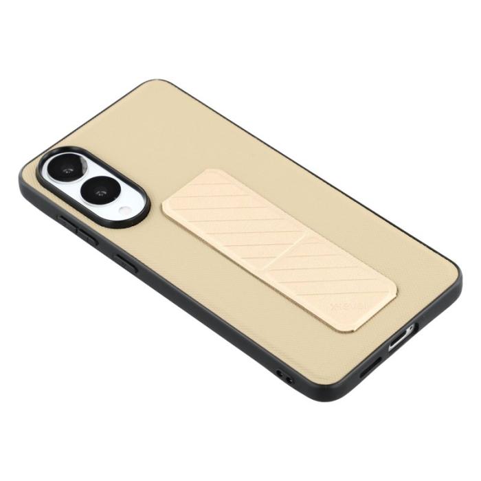 X-Level - X-LEVEL Samsung Galaxy S25 Edge Skal med Kickstand - Guld