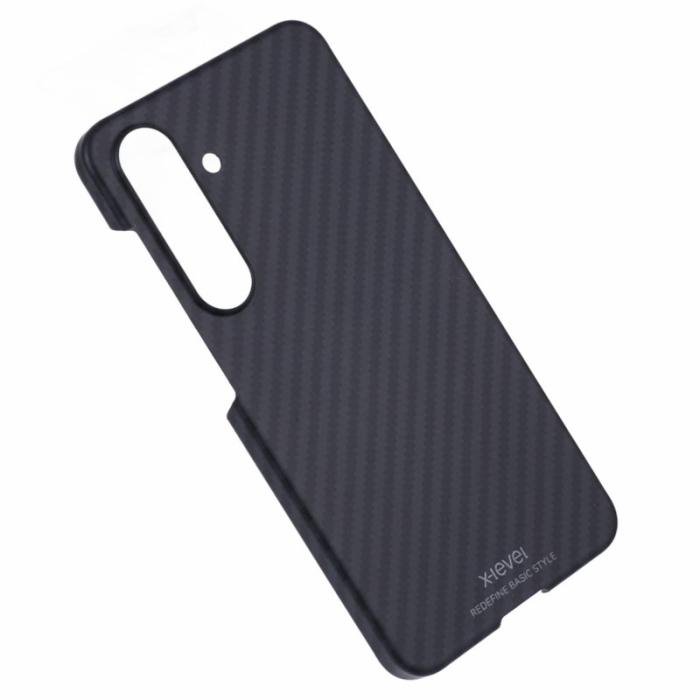 X-Level - X-LEVEL Samsung Galaxy S25+ Skal Kolfiber Textur Svart