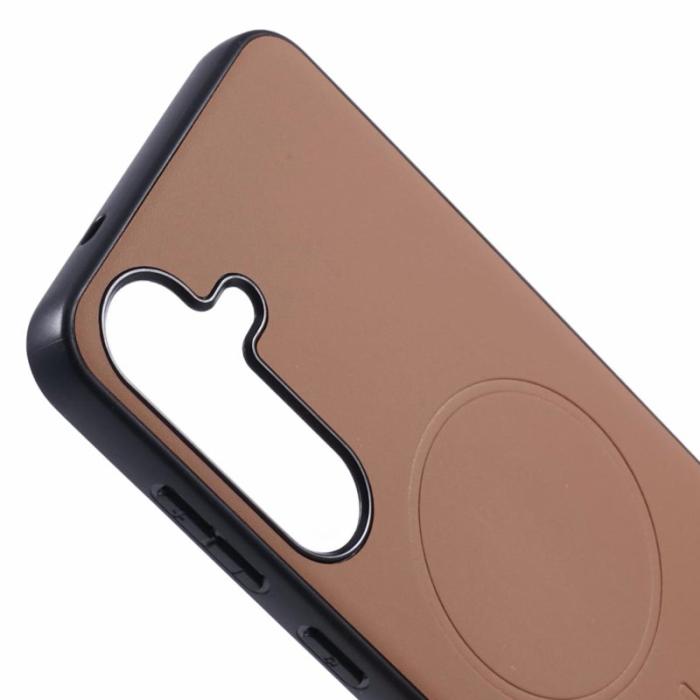 X-Level - X-LEVEL Samsung Galaxy S25 Skal MagSafe PC+TPU+PU Desert Gold