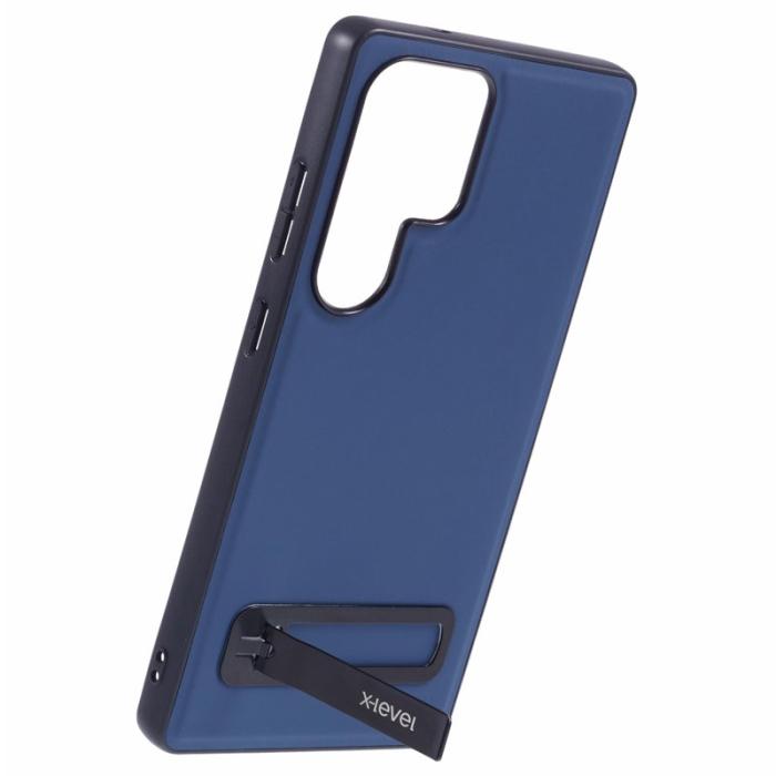 X-Level - X-LEVEL Samsung Galaxy S25 Ultra Skal Läderbelagd Blå