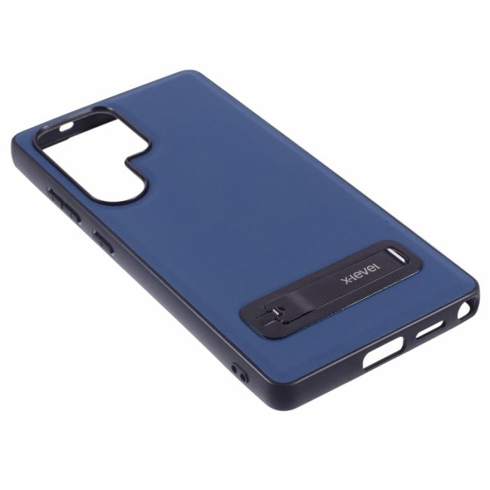 X-Level - X-LEVEL Samsung Galaxy S25 Ultra Skal Läderbelagd Blå