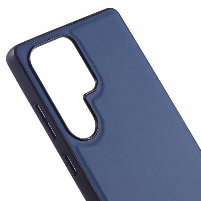 X-Level - X-LEVEL Samsung Galaxy S25 Ultra Skal Läderbelagd Blå