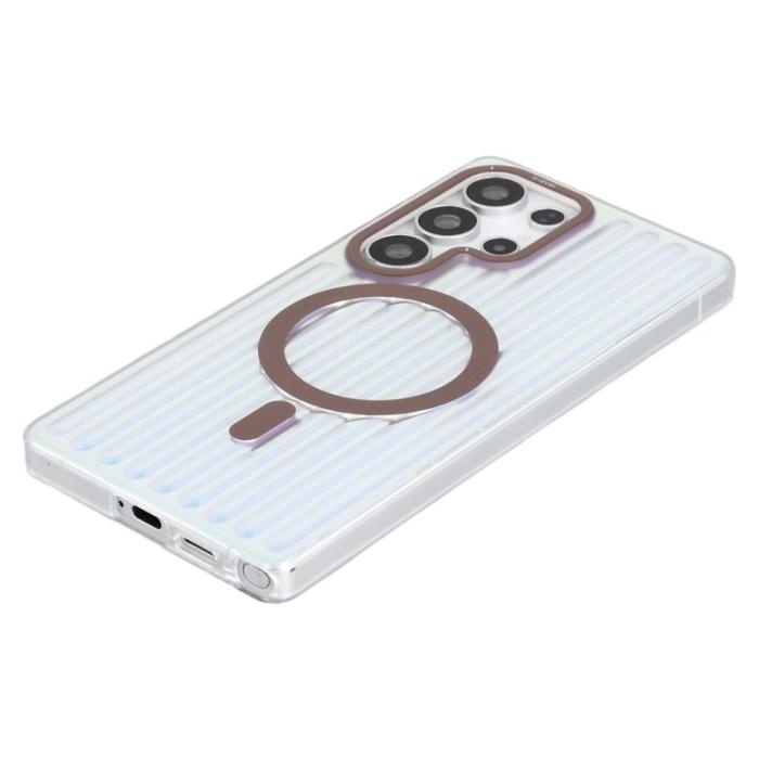 X-Level - X-LEVEL Samsung Galaxy S25 Ultra Skal MagSafe Corrugated Gold