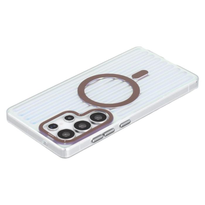 X-Level - X-LEVEL Samsung Galaxy S25 Ultra Skal MagSafe Corrugated Gold