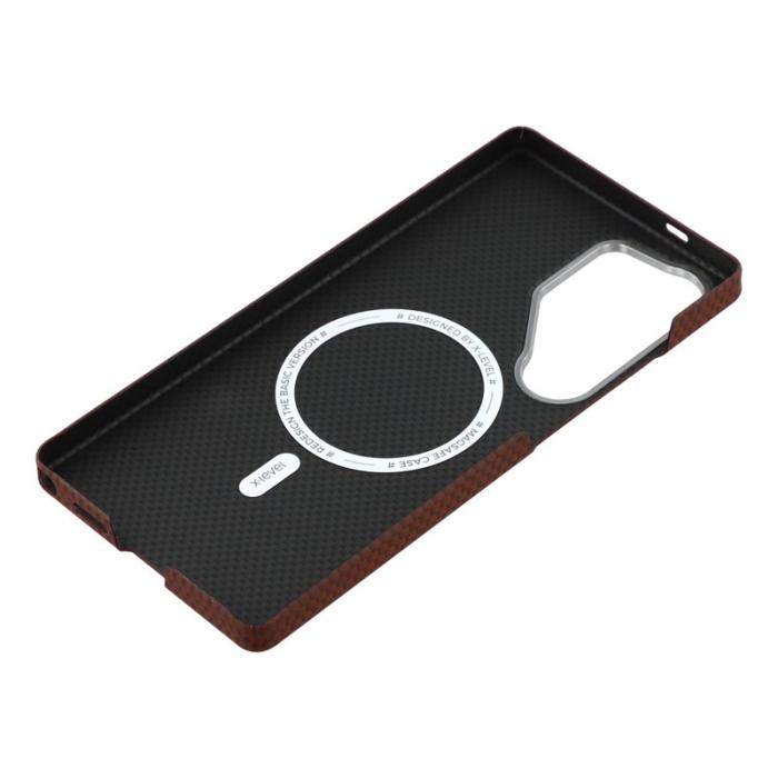 X-Level - X-LEVEL Samsung Galaxy S25 Ultra Skal MagSafe Kolfiber Röd