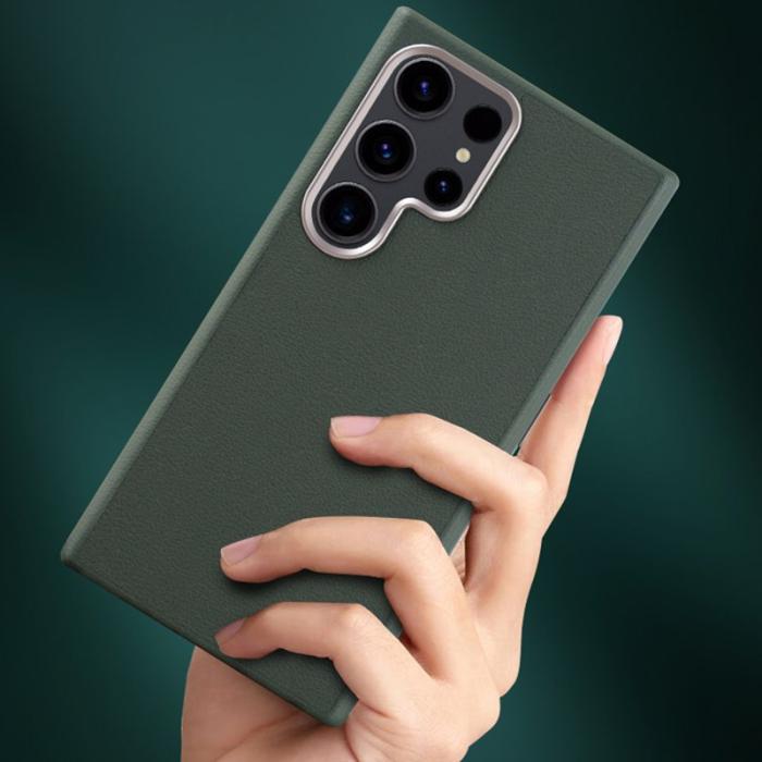 X-Level - X-LEVEL Samsung Galaxy S25 Ultra Skal PU Läder Hård Grön