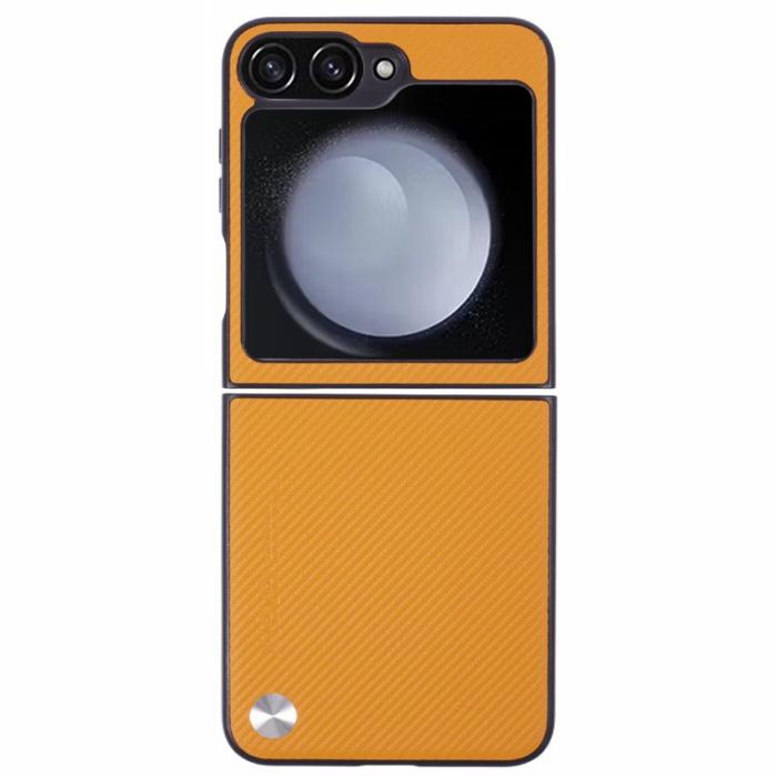 X-Level - X-LEVEL Samsung Galaxy Z Flip7 FE Fodral Carbon Fiber Orange