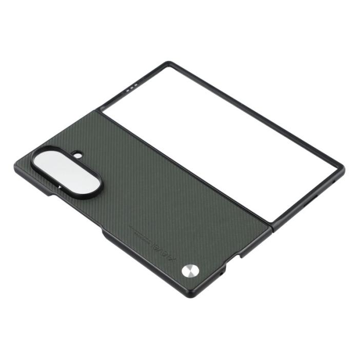 X-Level - X-LEVEL Samsung Galaxy Z Fold7 Fodral Kolfiber PU Läder Grön