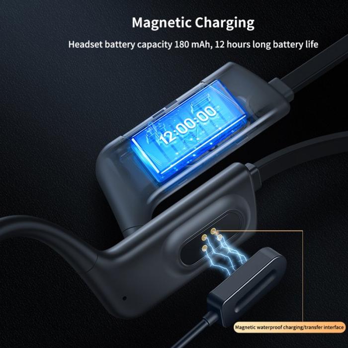 XUNDD - XUNDD B003 Bone Conduction Headset Fodral Svart IPX8 Waterproof
