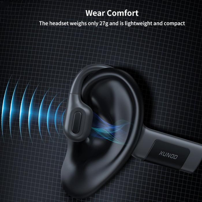 XUNDD - XUNDD B003 Bone Conduction Headset Fodral Svart IPX8 Waterproof