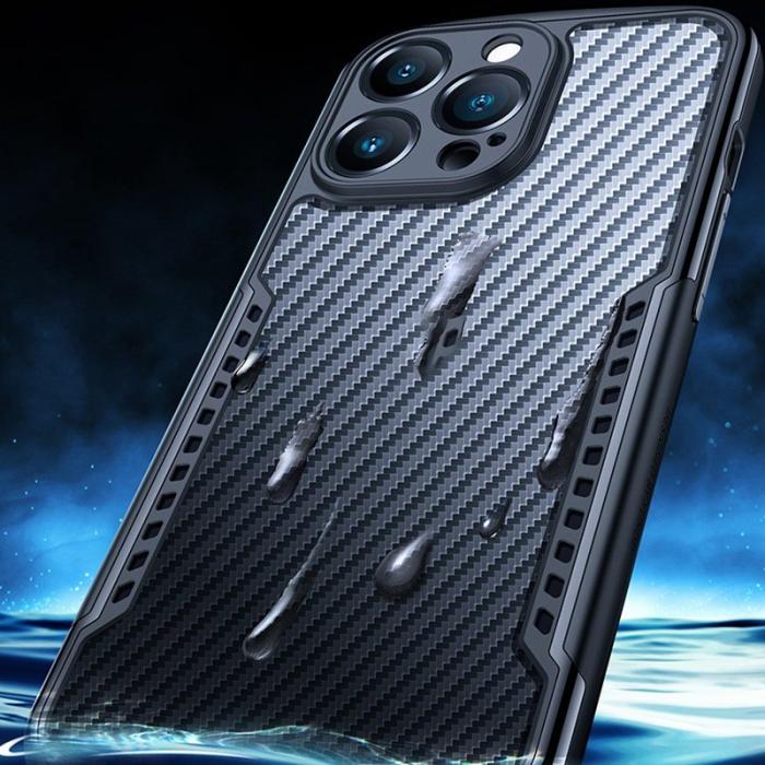 XUNDD - XUNDD Carbon Fiber Skal för iPhone 13 Pro 6.1 tum - Svart