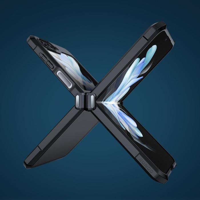 XUNDD - XUNDD Galaxy Z Flip5 Skal i Akryl+TPU med Glas - Svart