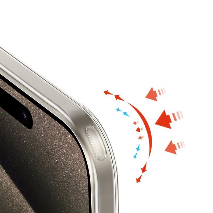 XUNDD - XUNDD Greya Series iPhone 15 Plus Skal Transparent Röd