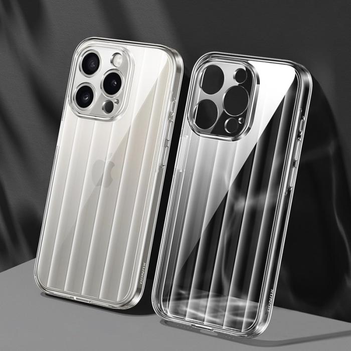 XUNDD - XUNDD Greya Series iPhone 15 Pro Max Skal Stripe Design Transparent