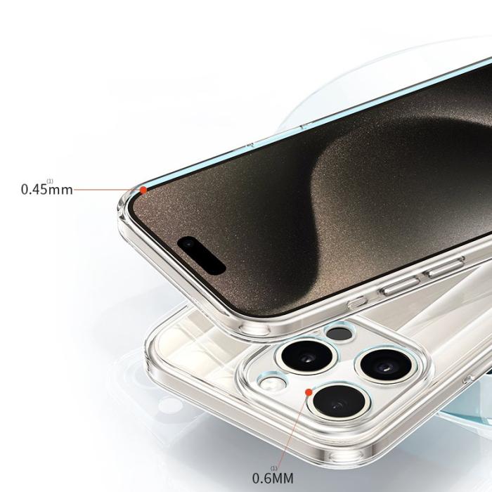 XUNDD - XUNDD Greya Series iPhone 15 Pro Skal Transparent Vertikala Ränder