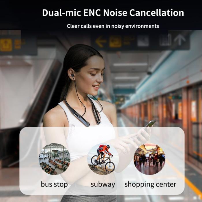 XUNDD - XUNDD H002 Bluetooth-hörlurar med smart touch, svart