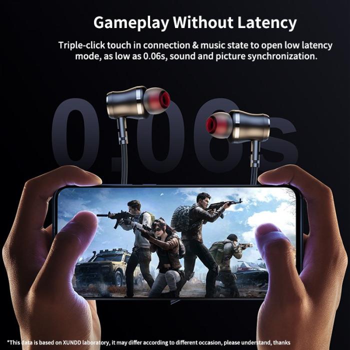 XUNDD - XUNDD H002 Trådlösa Hörlurar med Nackmontering Svart