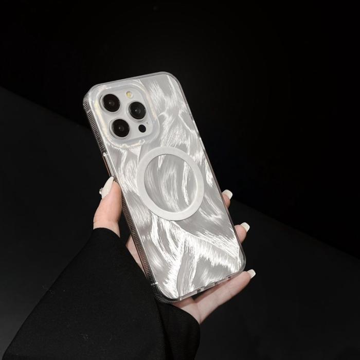 XUNDD - XUNDD iPhone 14 Pro Skal MagSafe TPU+Acrylic Mönster Vit