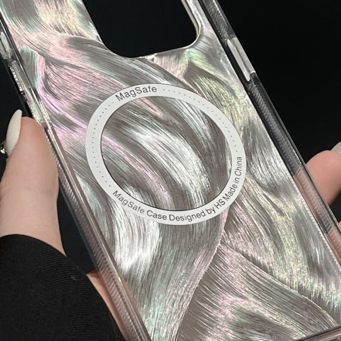 XUNDD - XUNDD iPhone 14 Pro Skal MagSafe TPU+Acrylic Mönster Vit