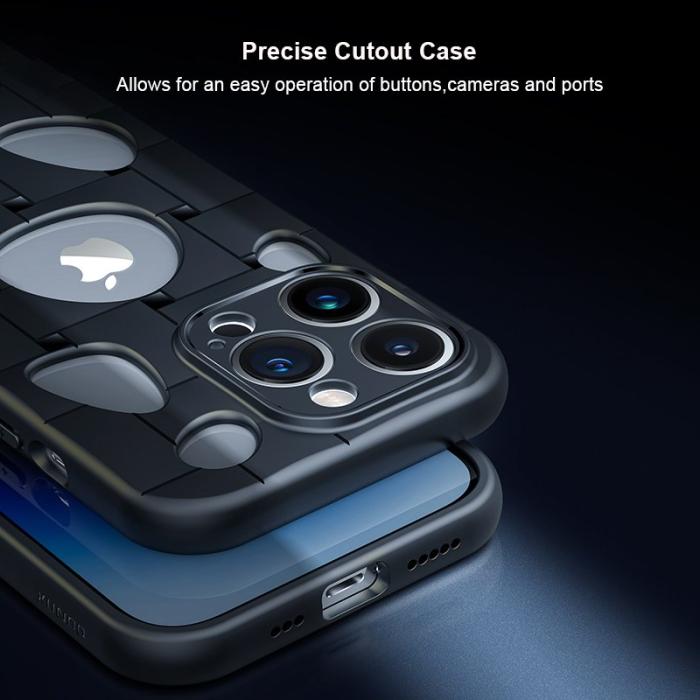 XUNDD - XUNDD iPhone 14 Pro Skal TPU Transparent Svart Drop-proof