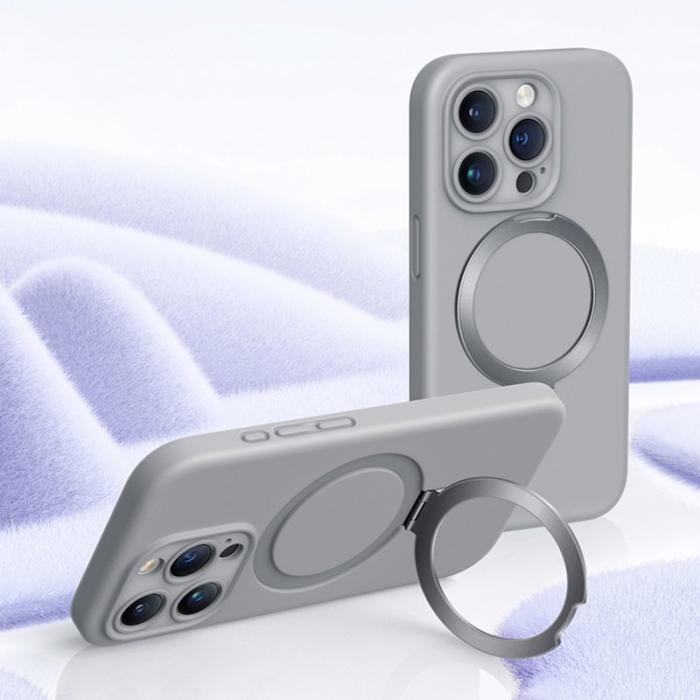 XUNDD - XUNDD iPhone 15 Pro Max Reno Skal Magnetisk Kickstand Grå