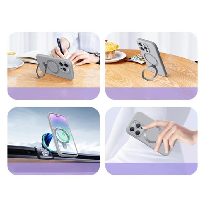 XUNDD - XUNDD iPhone 15 Pro Max Reno Skal Magnetisk Ställ Purple