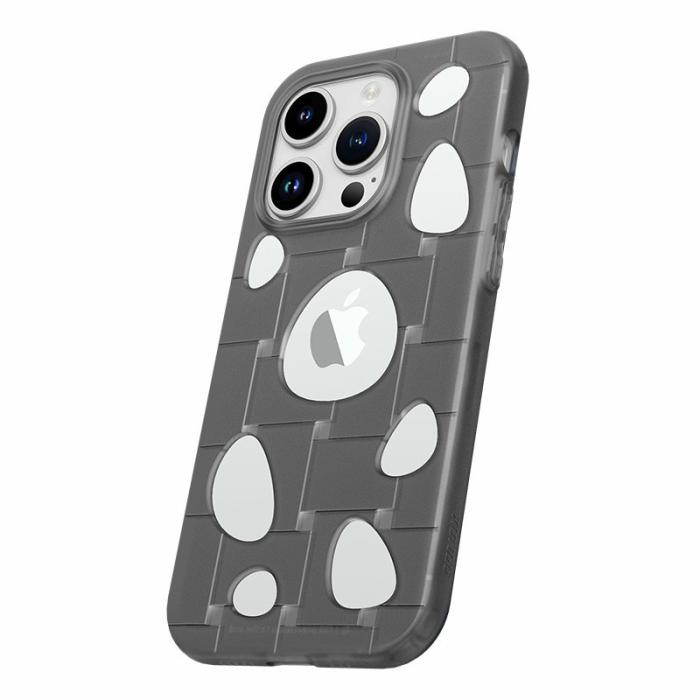 XUNDD - XUNDD iPhone 15 Pro Max Skal Hollow Holes Transparent Black