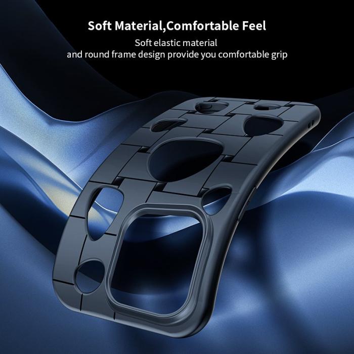 XUNDD - XUNDD iPhone 15 Pro Max Skal Hollow Holes Transparent Black