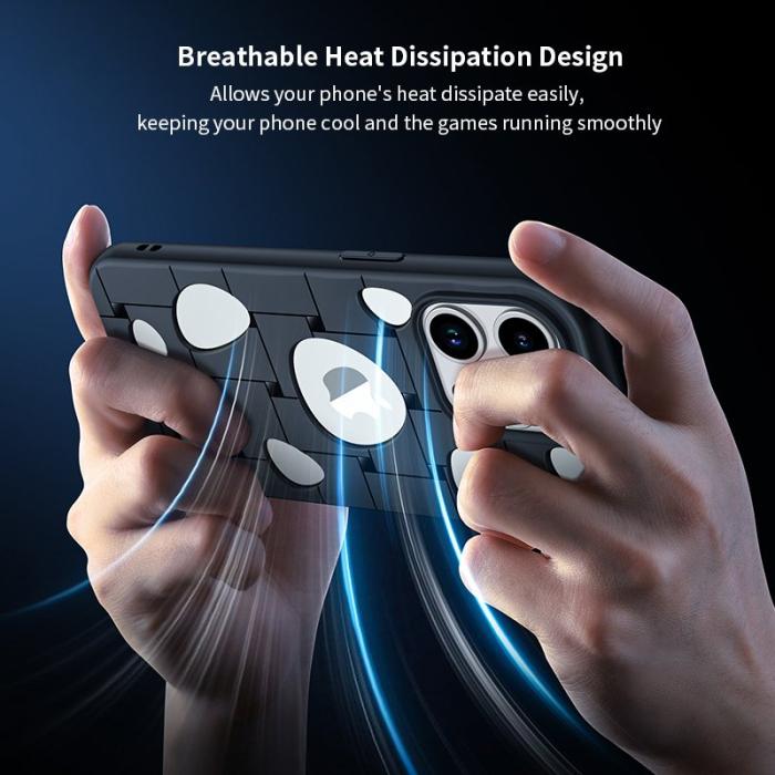 XUNDD - XUNDD iPhone 15 Pro Skal Hollow Holes Drop-proof Transparent Black