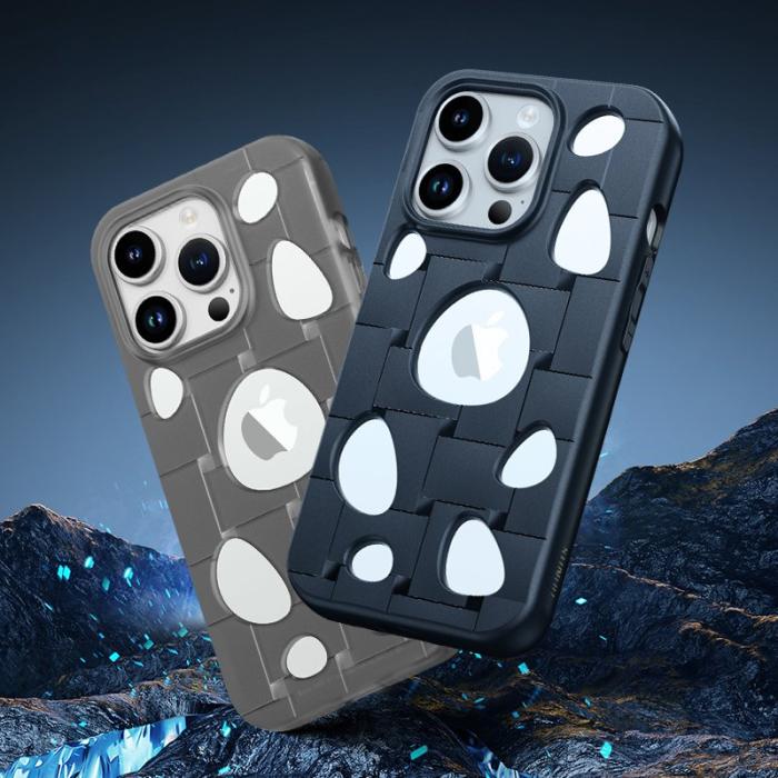 XUNDD - XUNDD iPhone 15 Pro Skal Hollow Holes Stöttålig TPU - Svart